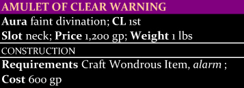 Amulet of Clear Warning